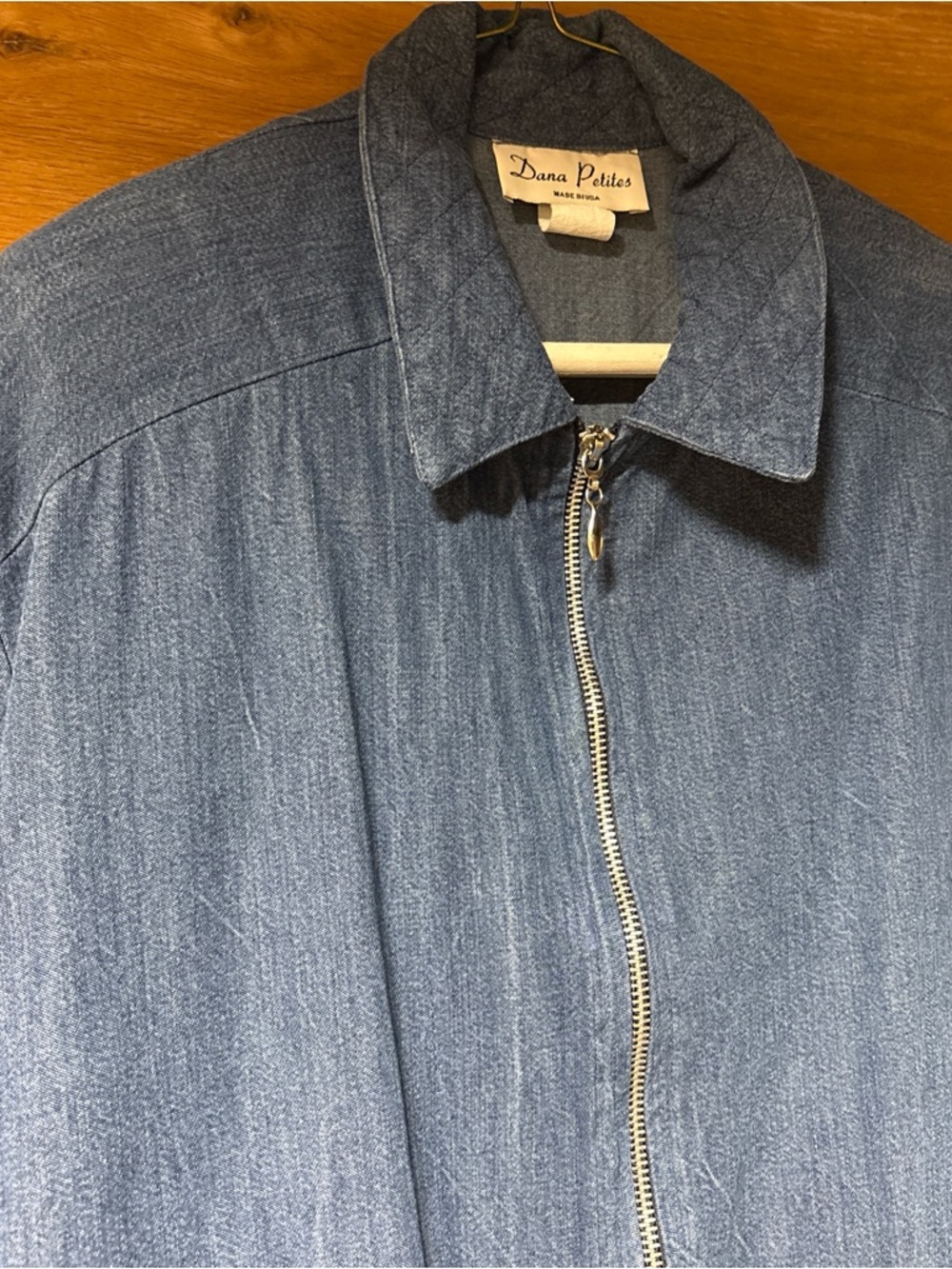 Vintage Blue Denim Zip-Front Jacket - Picture 2 of 6